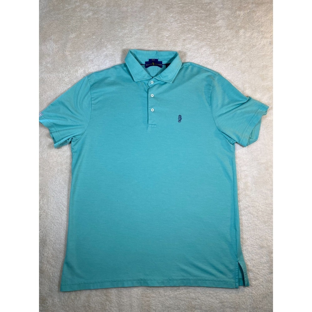 Polo Ralph Lauren Polo Shirt Men's Size‎ L Custom Slim Seahorse Hit Green